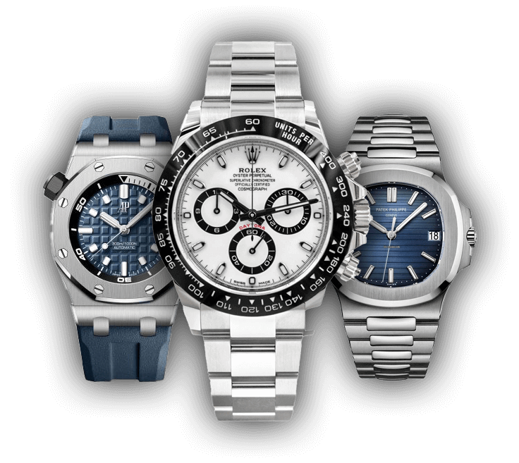 Rolex Audemars Piguet and Patek Philippe Watches Side-by-side